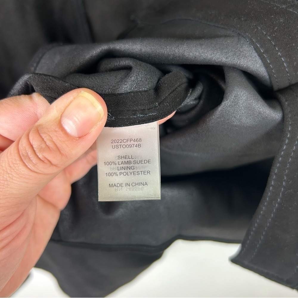 Universal Standard Suede Greenwich lamb suede black jacket size: M (18-20) - Picture 11 of 15